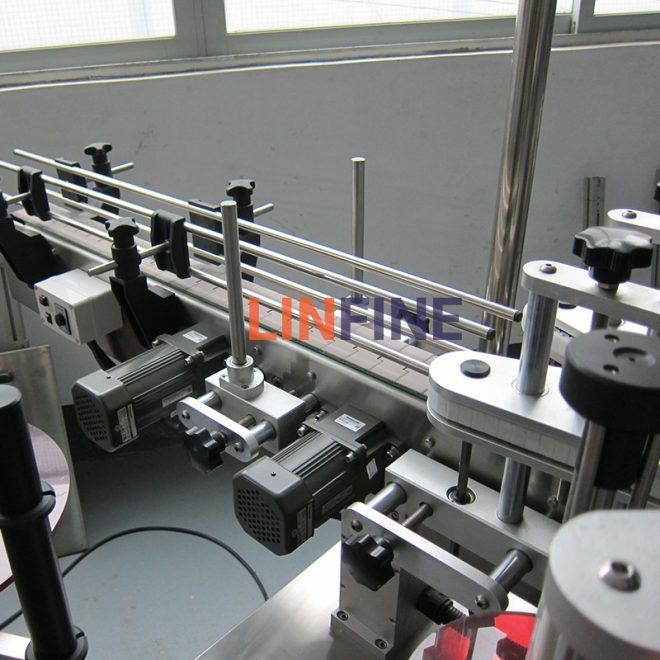 automatic round bottle labeling machine conveyer belt